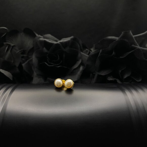 Gold Plated Pearl Earrings for Her - Picture 6 of 7